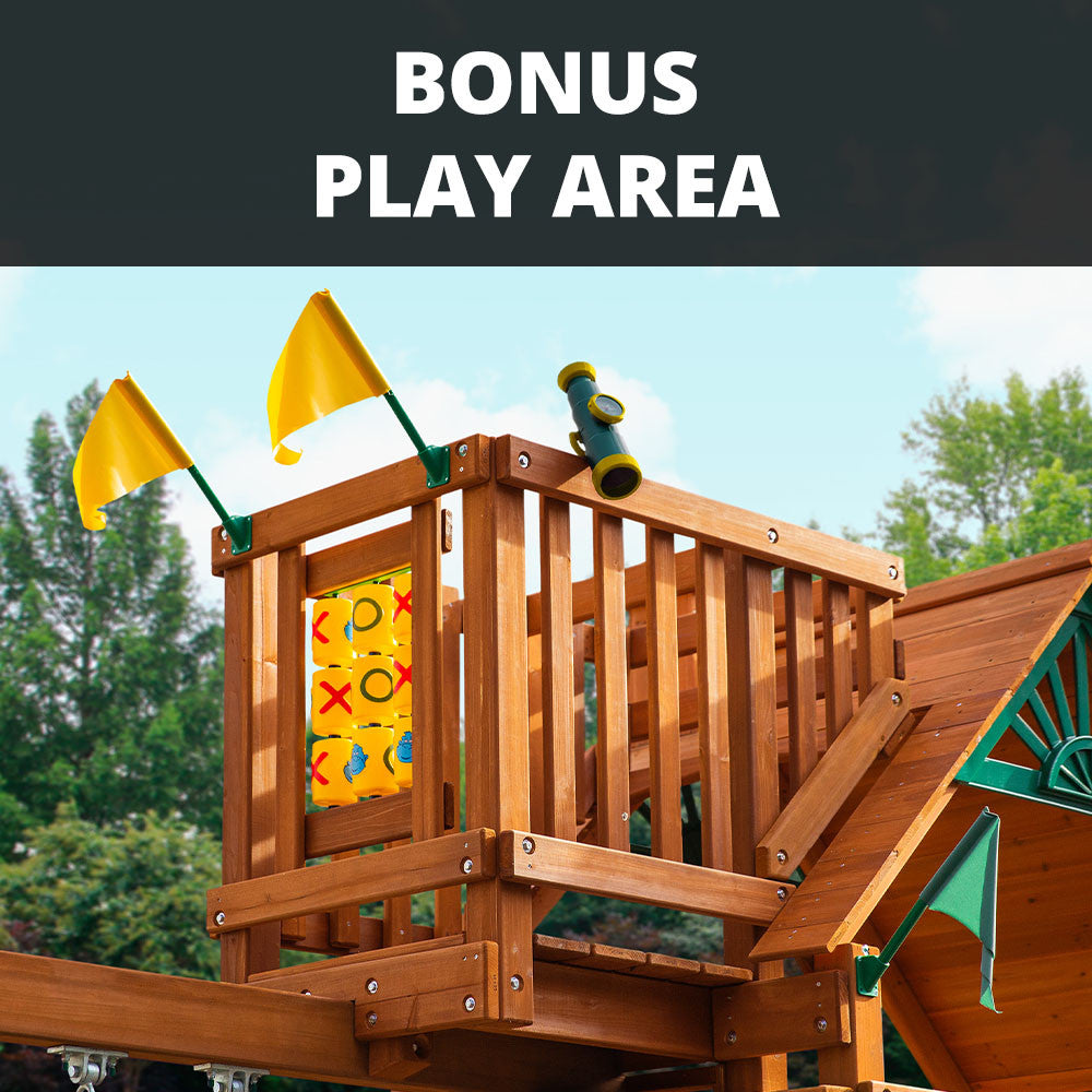 Homestead w/ Sky Loft Swing Set