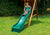 A boy sliding down the 2-Piece Cool Wave Slide from Gorilla Playsets